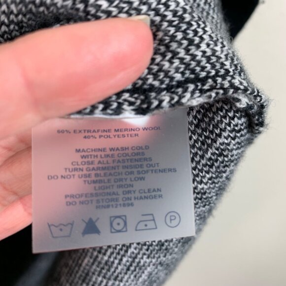 Title Nine Barra Herringbone Merino Wool Tunic Sweater - Size Small - Picture 6 of 8